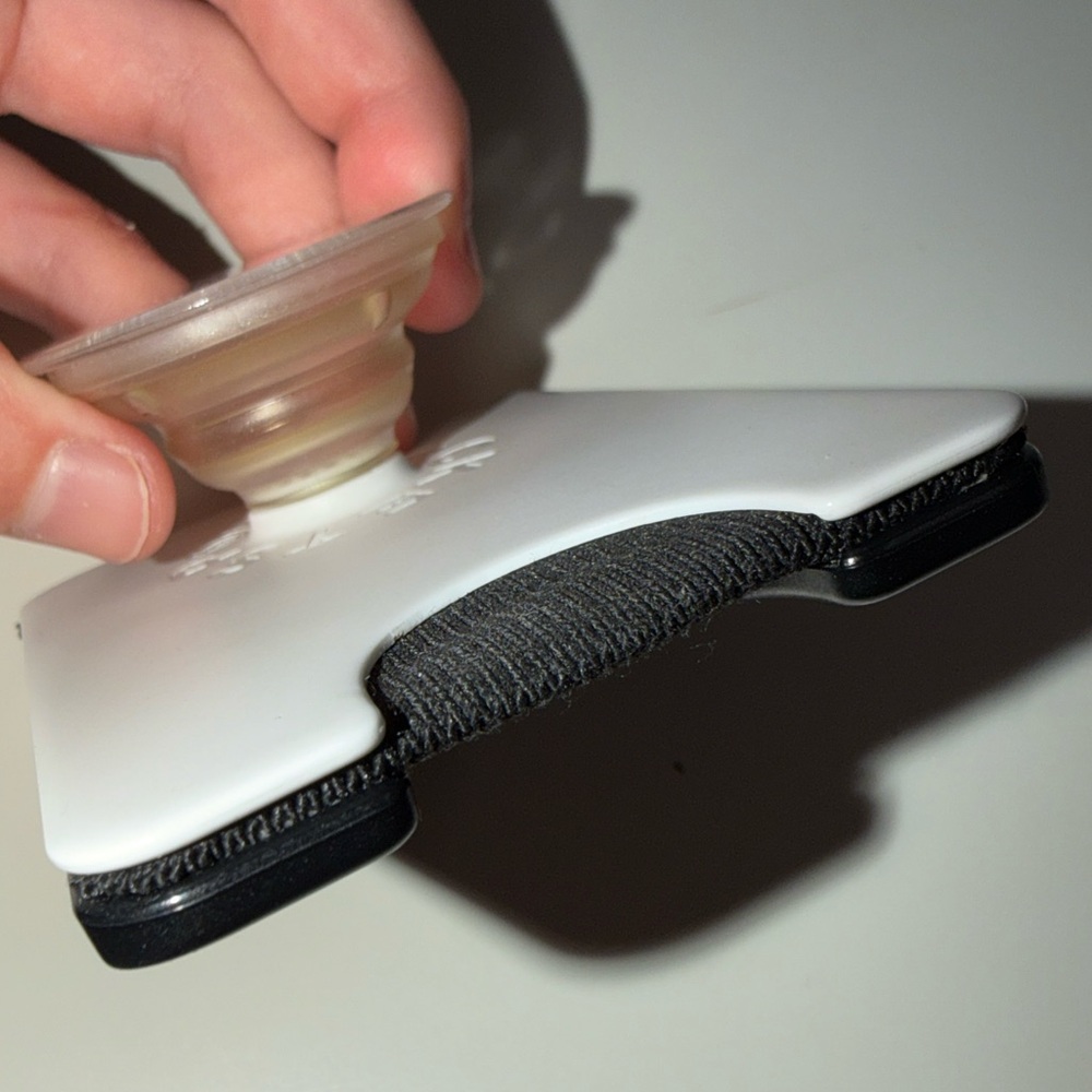 White Phone Case with Card Holder and Grip - Picture 9 of 10